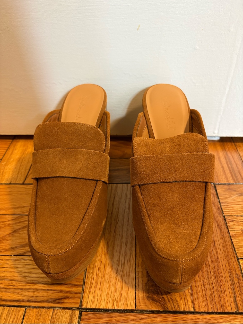 Splendid Tan Vina Suede Platform Clogs